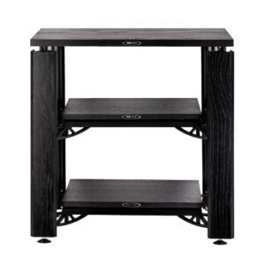 HYBRID WOOD 2 SHELF-KIT DESIGN WITH ISOLATION SHELF-KIT IN BLACK OAK AND TOP SHELF-image